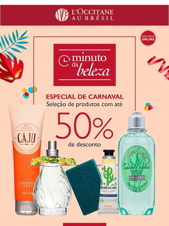 ÚLTIMAS HORAS! Aproveite nosso Minuto da Beleza com descontos especiais!