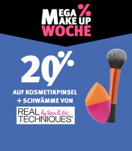 20% Rabatt auf Kosmetikpinsel & Schwämme von Real Techniques