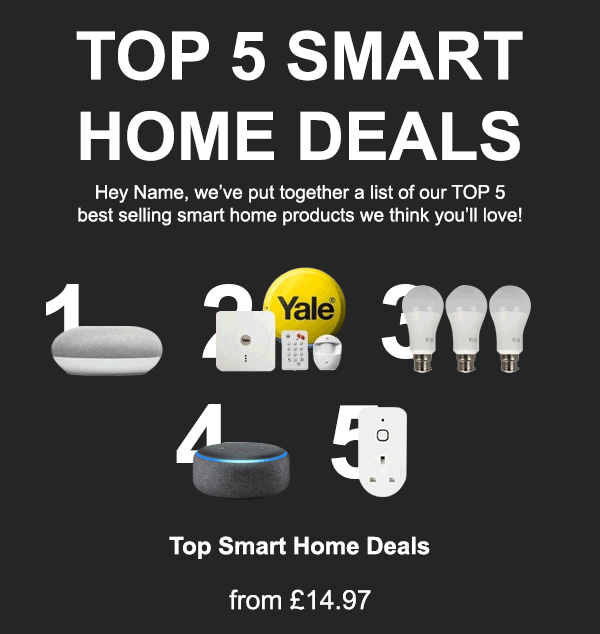 TOP 5 SMART HOME DEALS