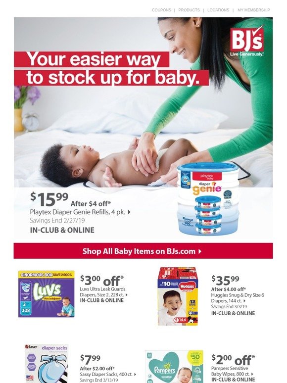 BJs Wholesale Club Order your baby items online and pick them up in