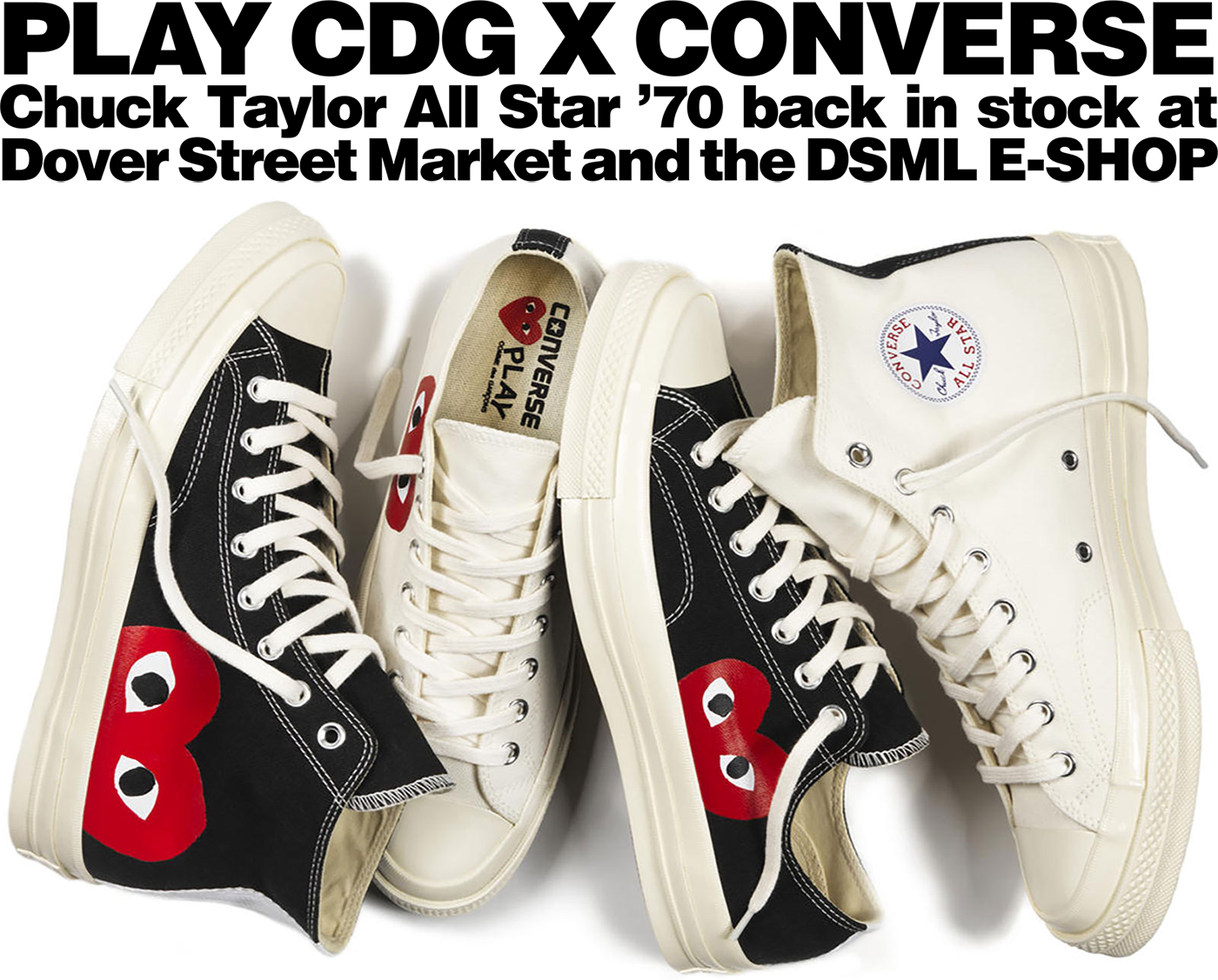dover street market cdg x converse