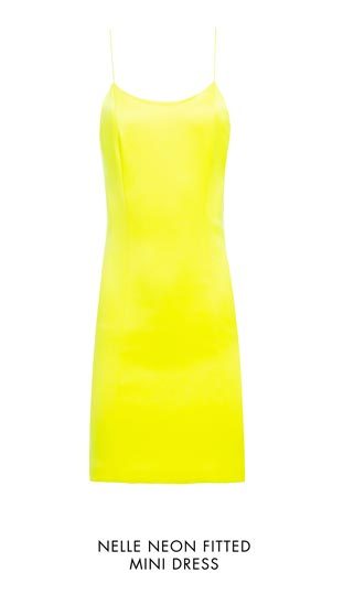 nelle neon fitted mini dress