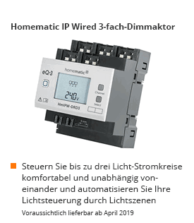 Homematic IP Wired 3-fach-Dimmaktor; Bestell-Nr. 68-15 26 26 ;€ 239,95*