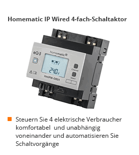 Homematic IP Wired 4-fach-Schaltaktor; Bestell-Nr. 68-15 24 19 ;€ 119,95*
