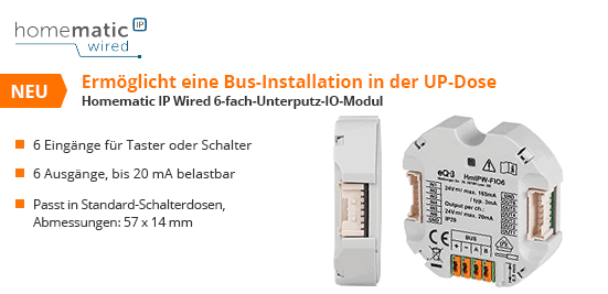 Homematic IP Wired 6-fach-Unterputz-IO-Modul; Bestell-Nr. 68-15 24 82 ;€ 99,95*