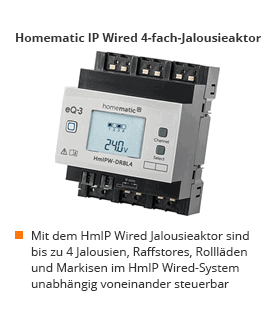 Homematic IP Wired 4-fach-Jalousieaktor; Bestell-Nr. 68-15 24 31 ;€ 149,95*