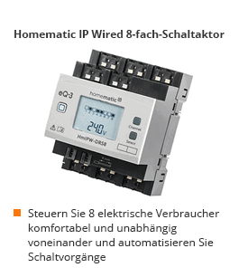 Homematic IP Wired 8-fach-Schaltaktor; Bestell-Nr. 68-15 16 77 ;€ 159,95*