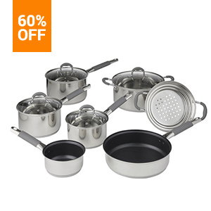 7pc Essentials Stainless Steel Cookset