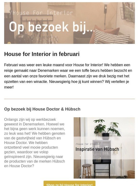 House for Interior in februari: een bezoek aan Denemarken, winactie en interieur vragen❤