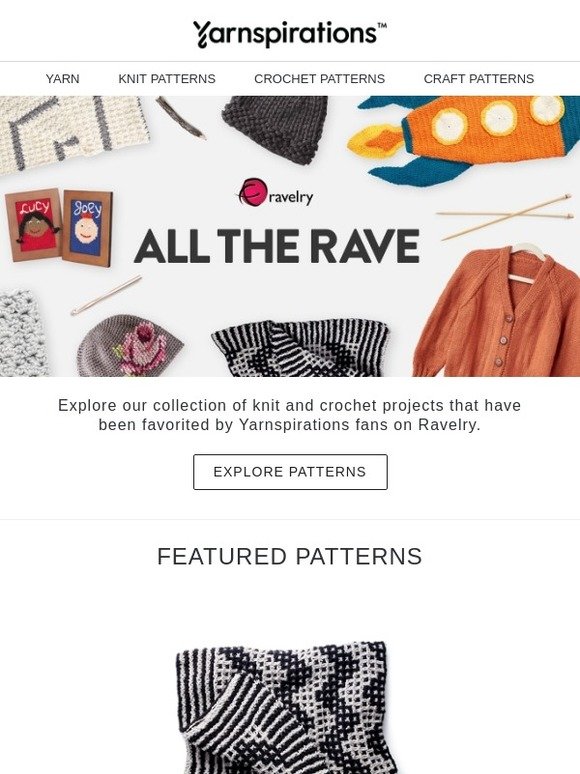 Yarnspirations 24 patterns popular on Ravelry Milled