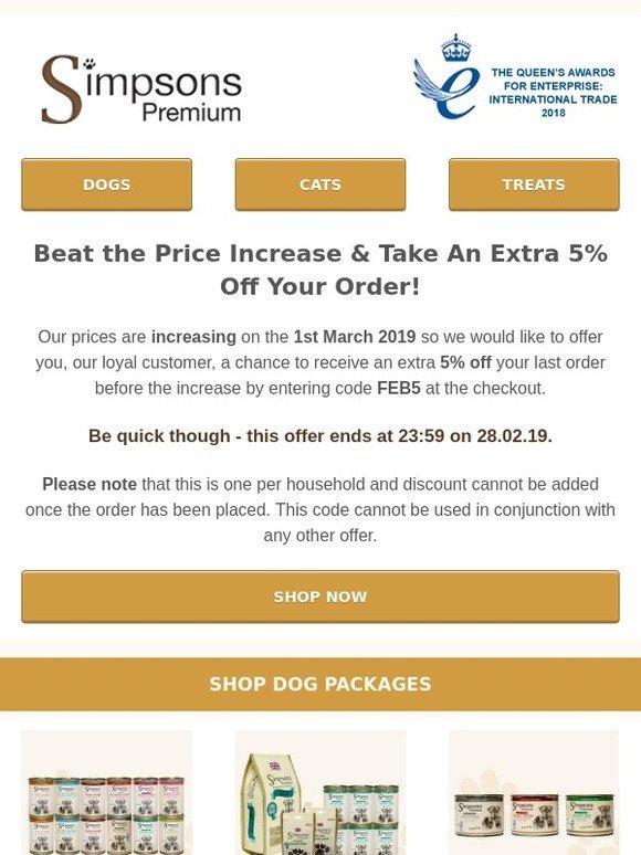 Beat the Price Increase!