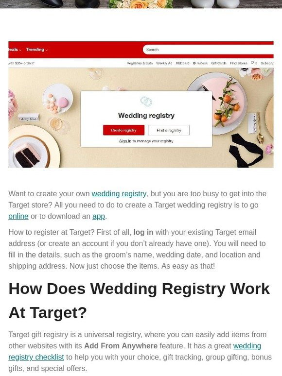 How to Start Your Wedding Registry Search