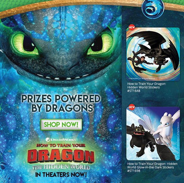 25 How to Train Your Dragon 3 Hidden World Glow in Dark STICKERS Party Favors 
