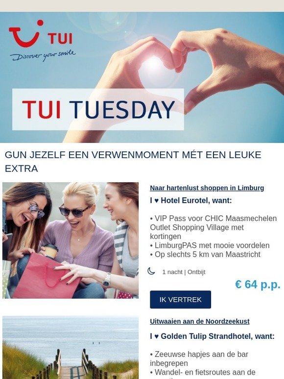 Topaanbiedingen v.a. €64 p.p.
