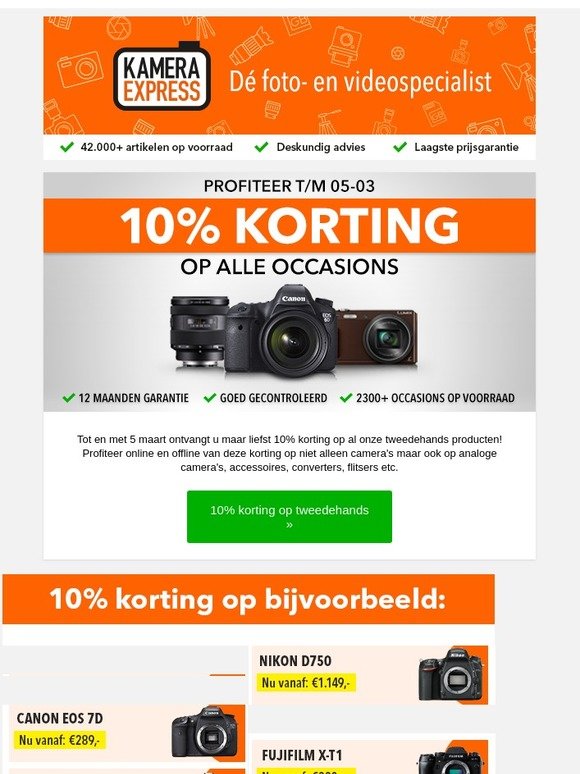 10% korting op alle tweedehands producten 📷🔭