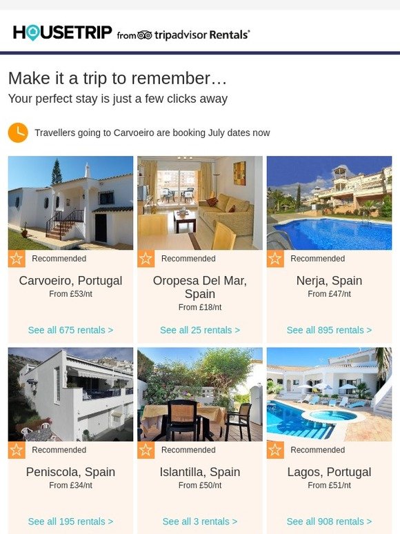 Carvoeiro rentals | Stays in Oropesa Del Mar | It’s time to get away!