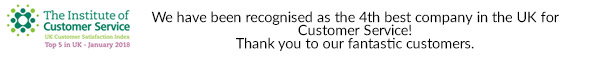 4th Best Company in the UK for Customer Service Recognition 