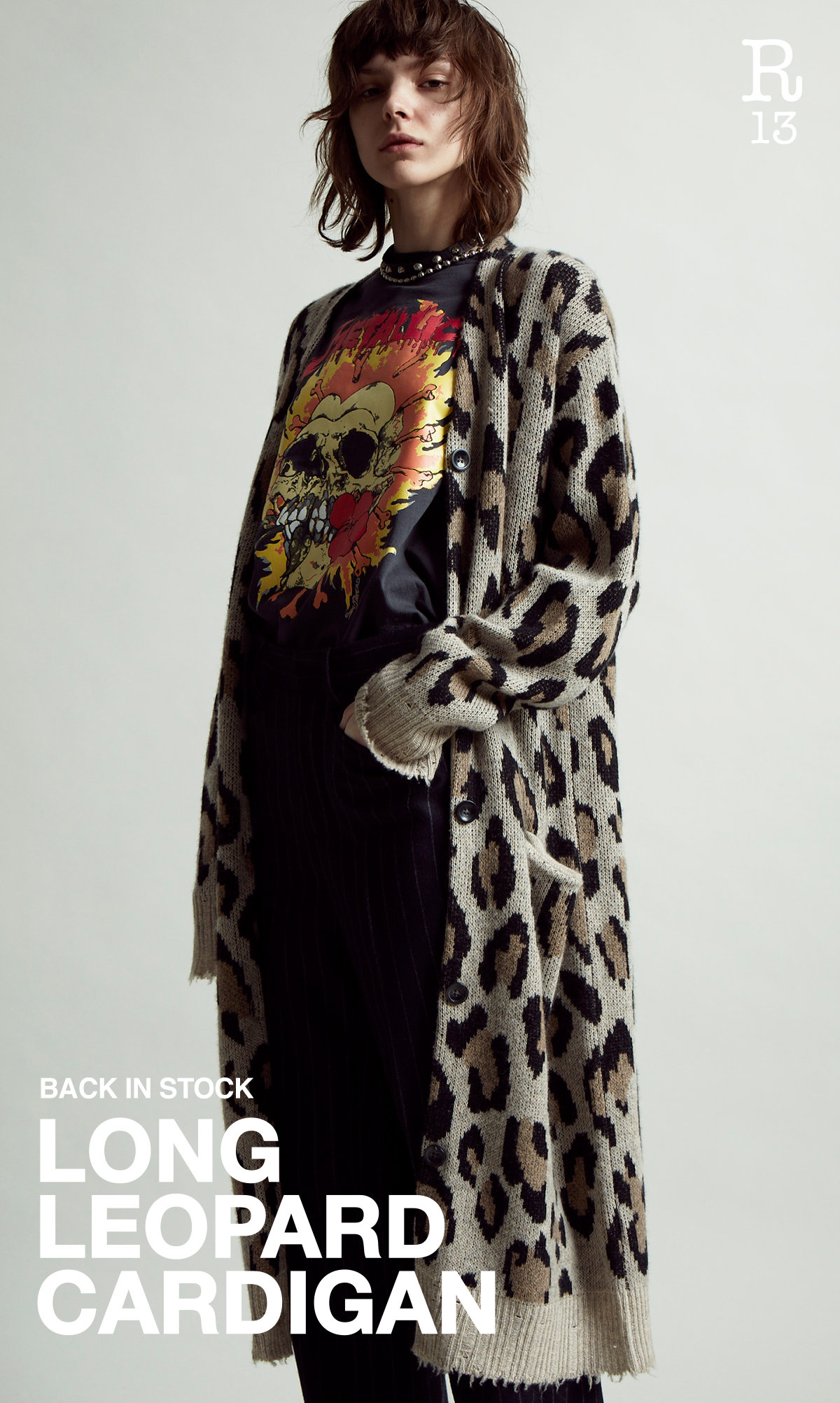r13 leopard cardigan