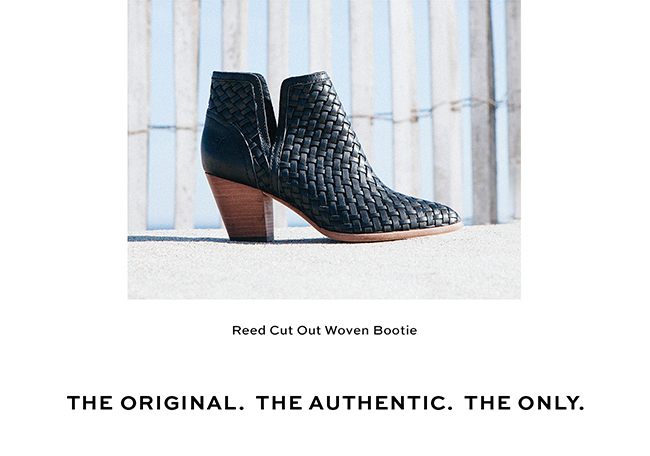 frye reed woven bootie