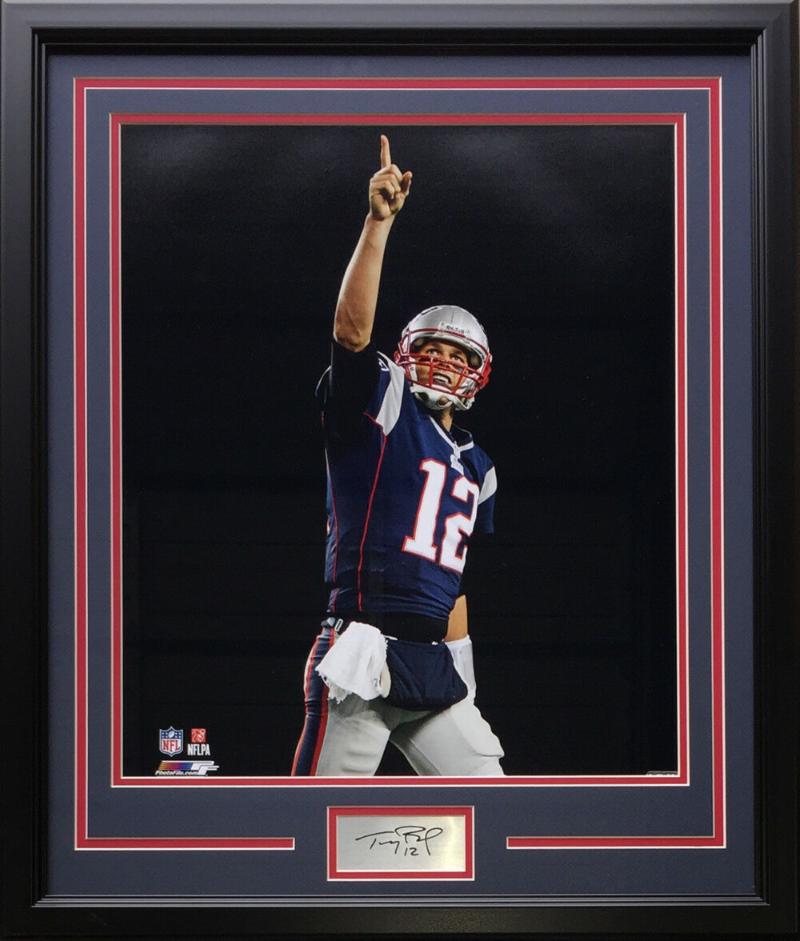 Tom Brady Photo Super Bowl LIII standing on NFL logo 16x20