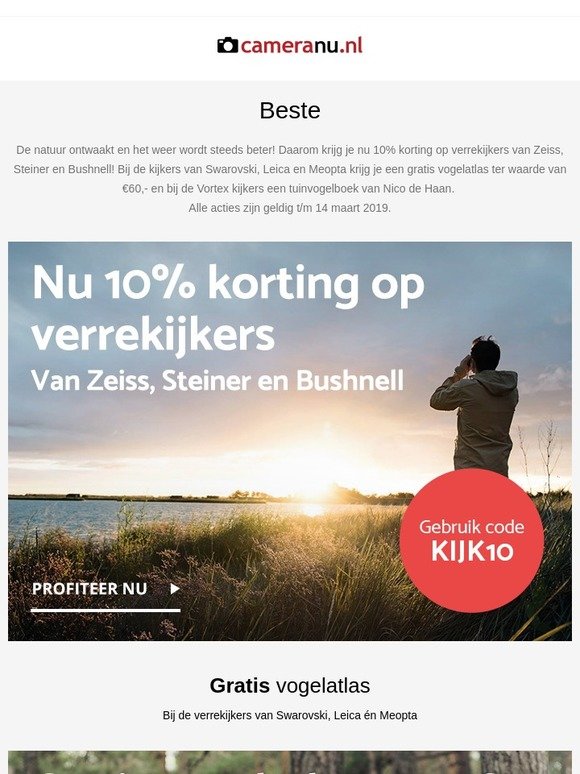 Bekijk alle acties op verrekijkers!