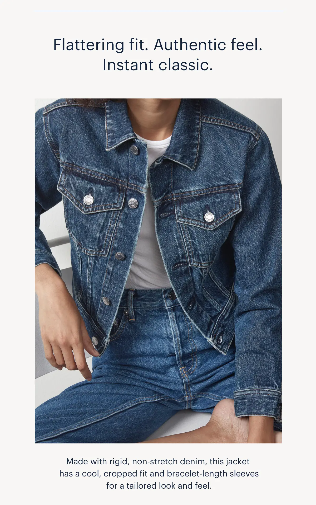 everlane shrunken denim jacket