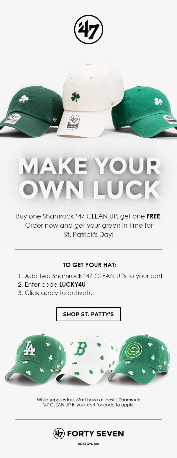 47 Brand: Get green in time for St 