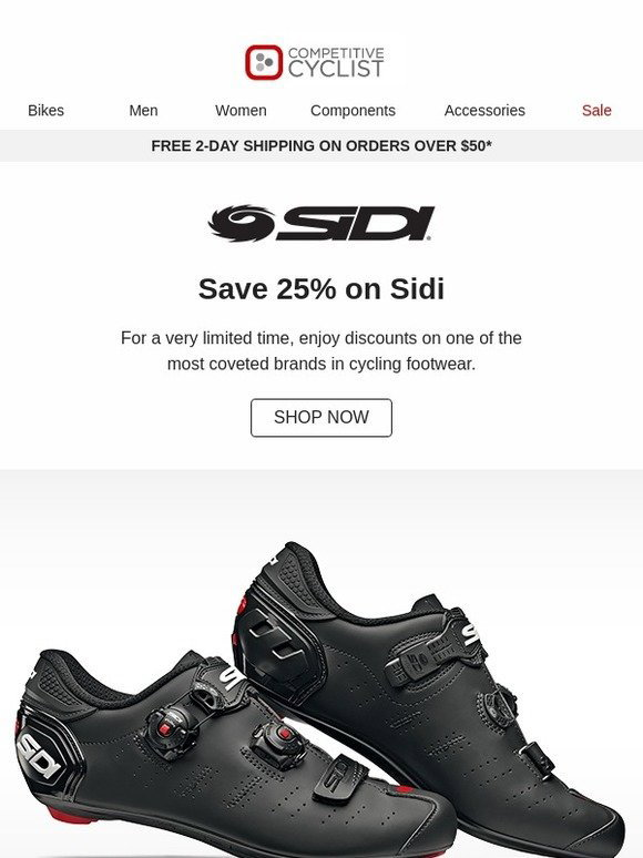 Competitive Cyclist: Save 25% or More on Sidi Shoes | Milled