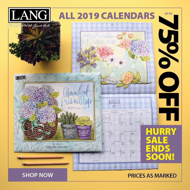 Lang Com Clearance 2019 Calendars 75 Off Milled