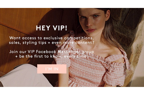 Join our VIP Facebook Messenger group!