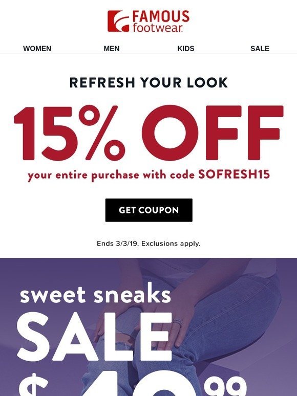 Famous Footwear Canada Email Newsletters: Shop Sales, Discounts, and Coupon  Codes