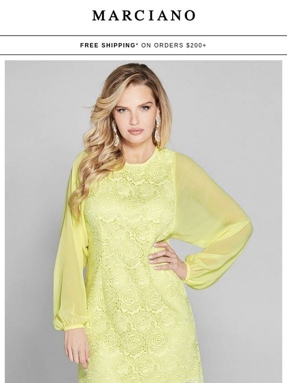 marciano yellow dress