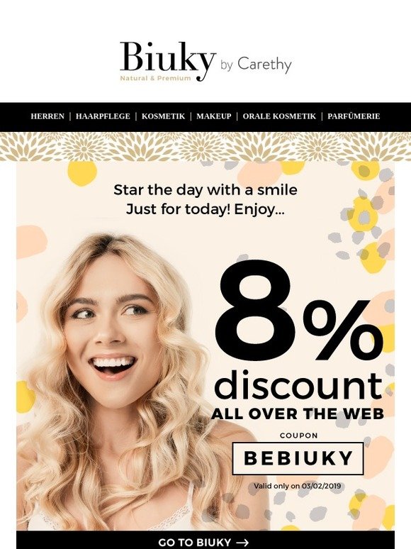JUST FOR TODAY! Enjoy 8% discount🖤
