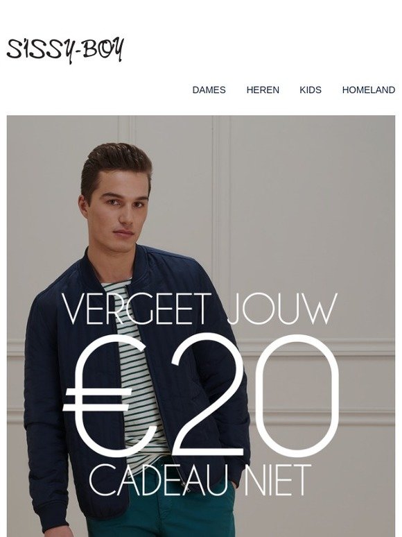 -vergeet je €20 cadeau niet!