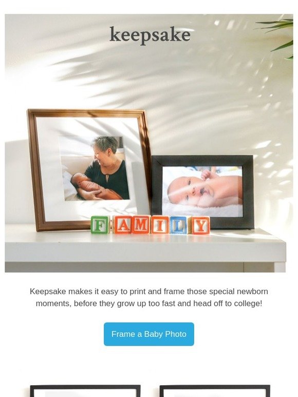 Keepsake Frames Our Best Frames for Newborns! Milled