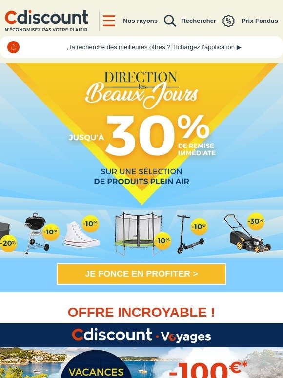 Nos meilleures offres à portée de clic !