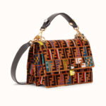 Fendi KAN I Brown leather and silk bag Code: 8BT283A06WF0YYN