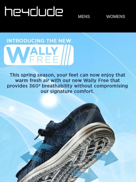 Hey Dude Shoes USA Feel the Airflow with the New Wally