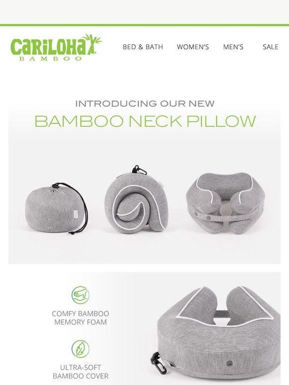Cariloha New Bamboo Neck Pillow! Milled