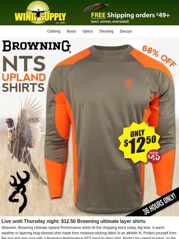 browning nts upland shirt