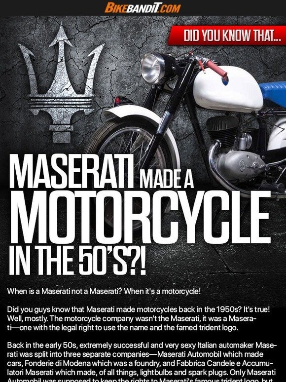 A Maserati Motorcycle?!