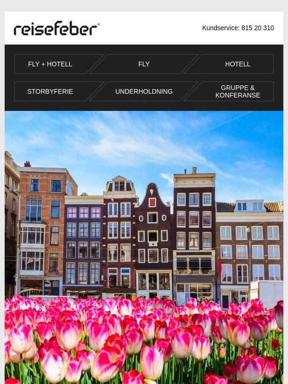 Tulipaner i Amsterdam | Storbyferie fra 3.497,-