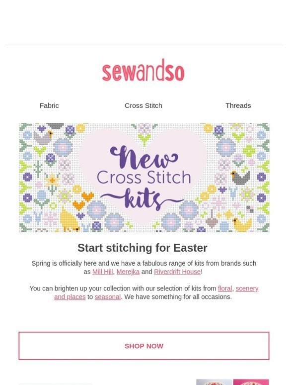 What's new in Cross Stitch Kits this month