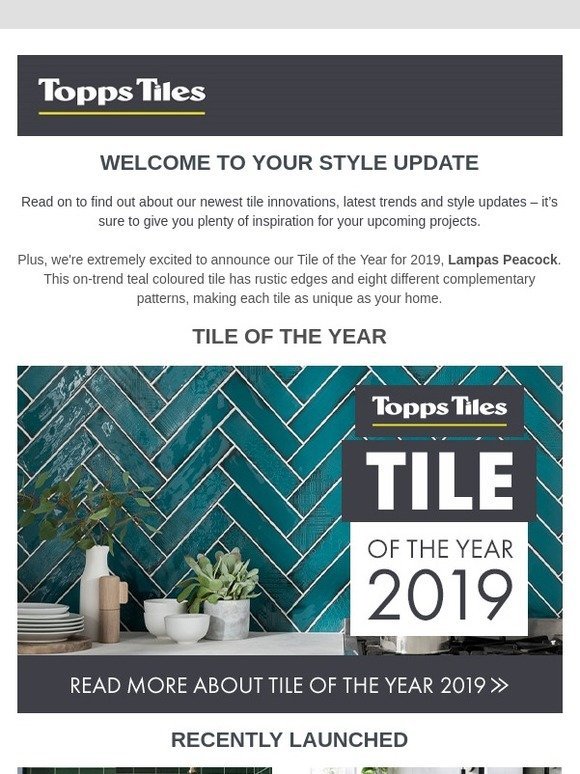 Topps Tiles Plc: Need style inspiration? a peek at our trends... |