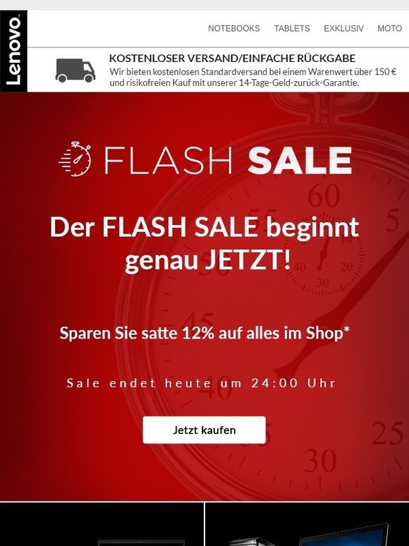 FLASH SALE: Sparen Sie 12% auf ALLES*, ab JETZT!
