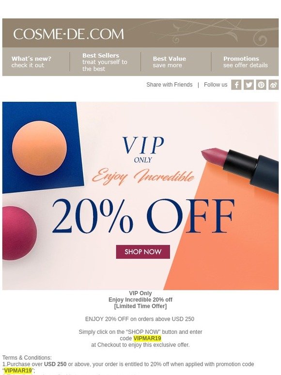  ,💥 Last Call: Incredible 20% OFF VIP offer! 💥