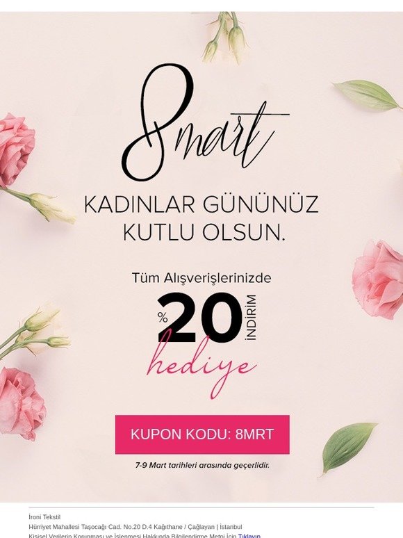 8 Mart Kadınlar Günü Hediyen Mailde