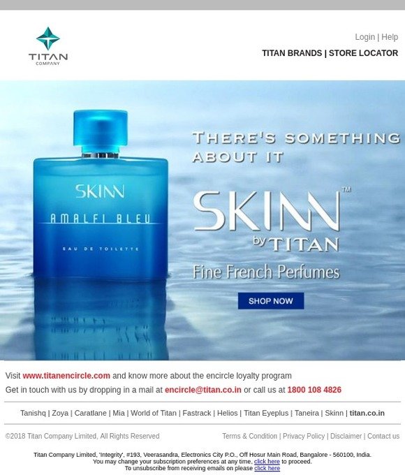 Titan Eyeplus SKINN by TITAN Fine French Perfumes Milled