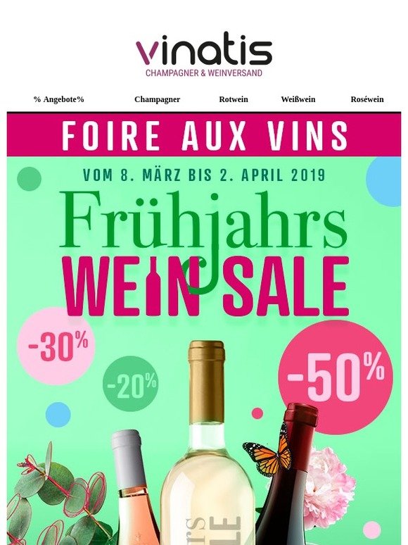 Wow, bis -50% beim Frühjahrs-Sale!