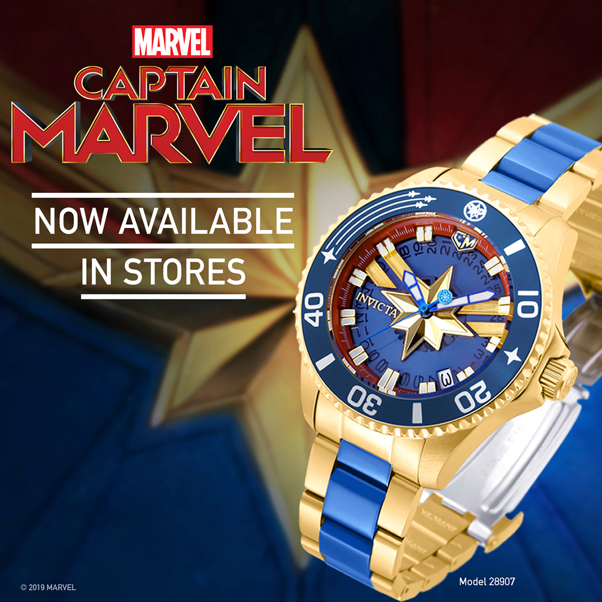 captain marvel invicta watch